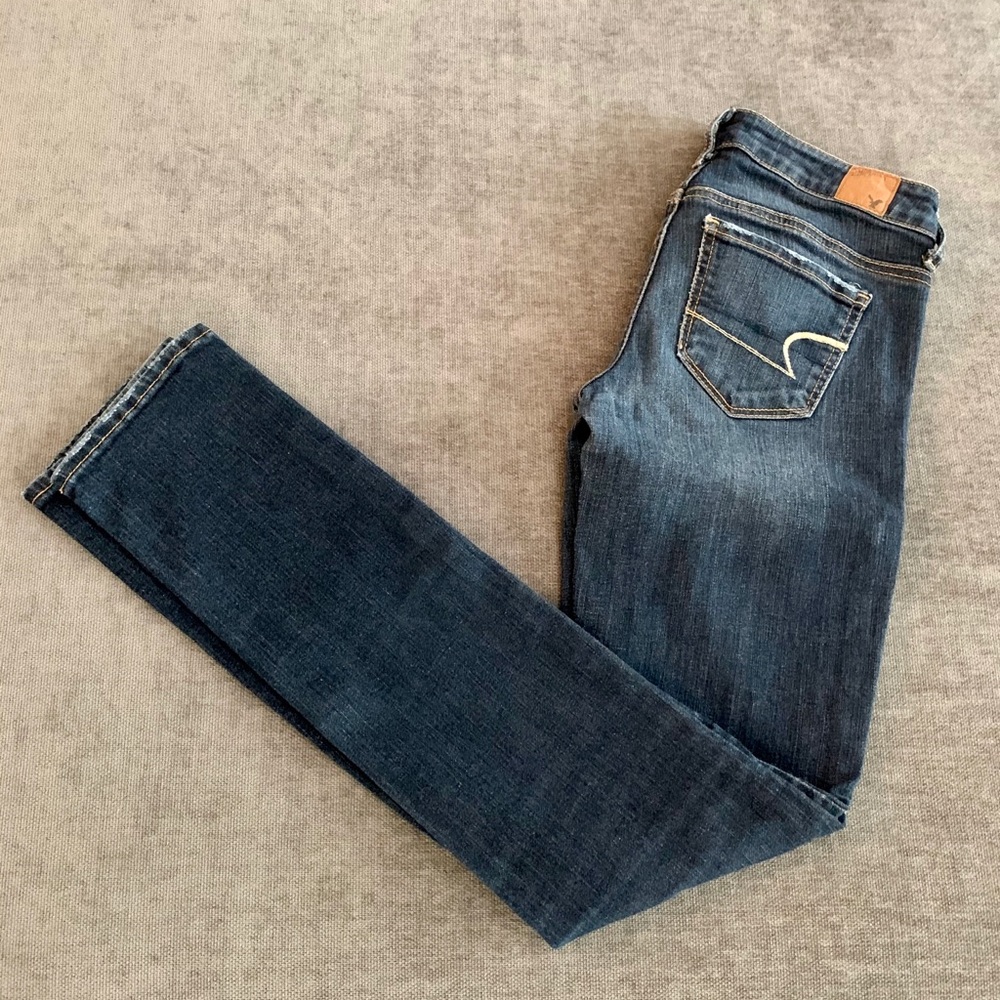American Eagle dark wash stretch skinny jeans